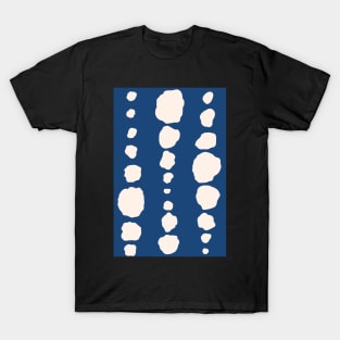 Modern abstract organic polka dots in sea blue tones T-Shirt